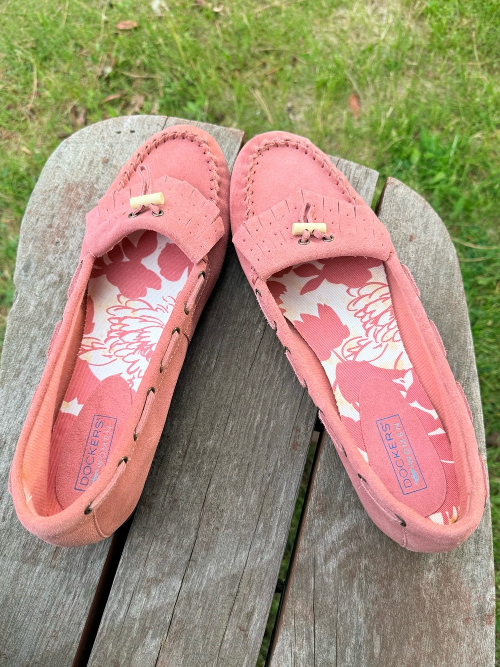 Dockers Women’s Dusty Pink Suede Moccasin Loafers